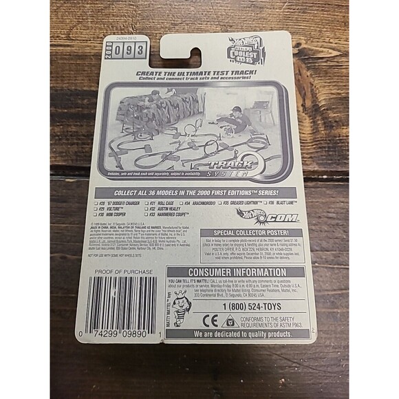 Vintage NOS NEW  2000 First Editions Hot Wheels Hammered Coupe #093 Purple - Picture 6 of 7